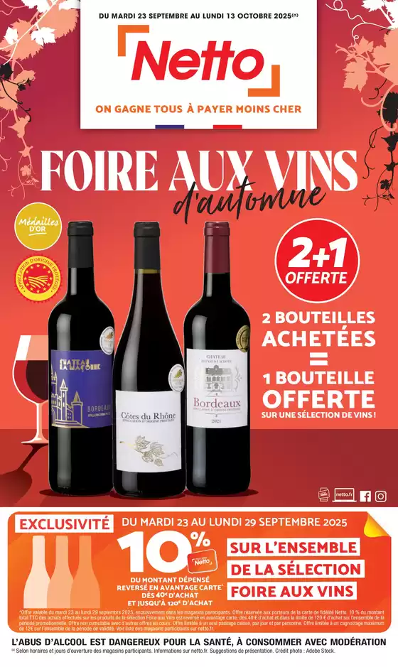 Catalogue Netto | FOIRE AUX VINS | 2025-09-16T00:00:00.000Z - 2025-10-13T00:00:00.000Z