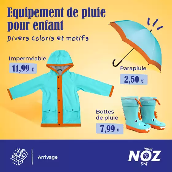 Parapluie 2.50€, Bottes 7.99€