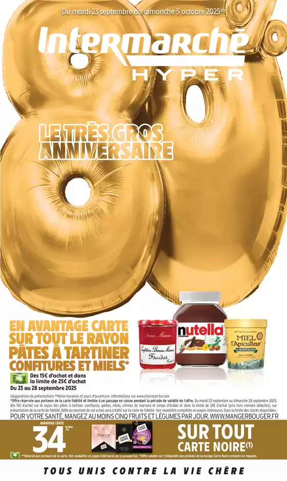 Catalogue Intermarché Hyper à Poitiers | TF ANNIVERSAIRE 2 | 2025-09-23T00:00:00.000Z - 2025-10-05T00:00:00.000Z