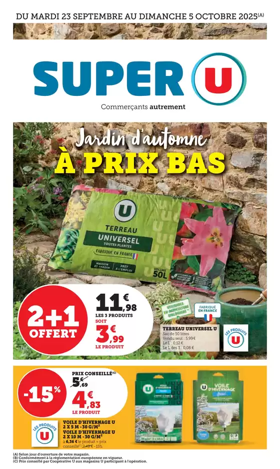 Catalogue Super U à Ernée | Spécial Jardin | 2025-09-23T00:00:00.000Z - 2025-10-05T00:00:00.000Z