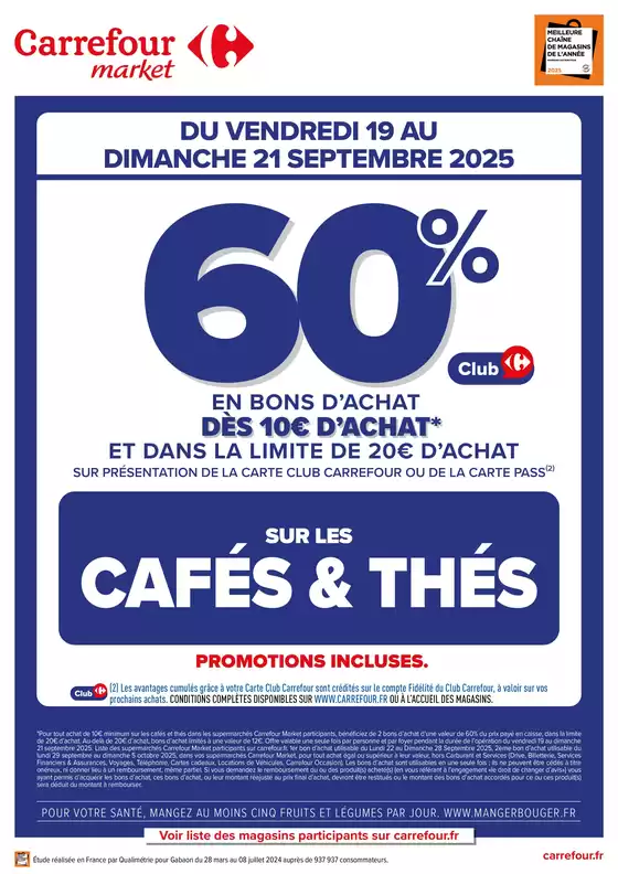 Catalogue Carrefour Drive à Cannes La Bocca |  OPÉRATION BONS D’ACHAT | 2025-09-19T00:00:00.000Z - 2025-09-21T00:00:00.000Z