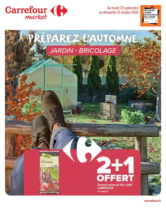 Catalogue Carrefour Drive à Hucqueliers | PREPAREZ L'AUTOMNE - JARDIN ET BRICOLAGE | 2025-09-23T00:00:00.000Z - 2025-10-12T00:00:00.000Z