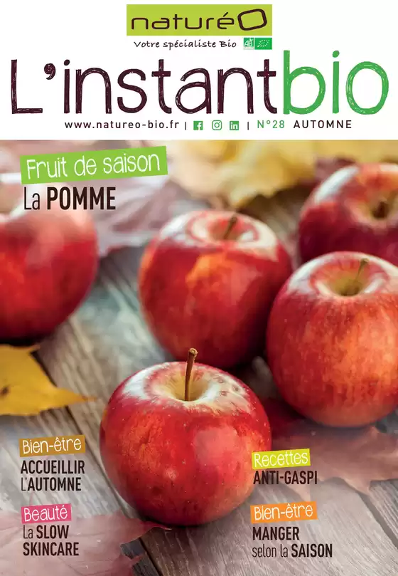 Catalogue NaturéO à Mons-en-Barœul | L'instant bio | 2025-09-23T00:00:00.000Z - 2025-12-21T00:00:00.000Z