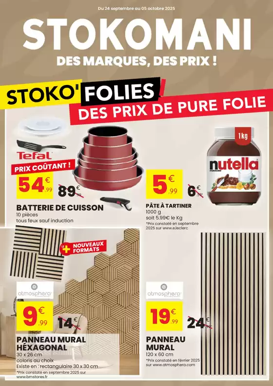 Catalogue Stokomani à Graulhet | Stoko'Folies des prix de pure folie | 2025-09-23T00:00:00.000Z - 2025-10-05T00:00:00.000Z