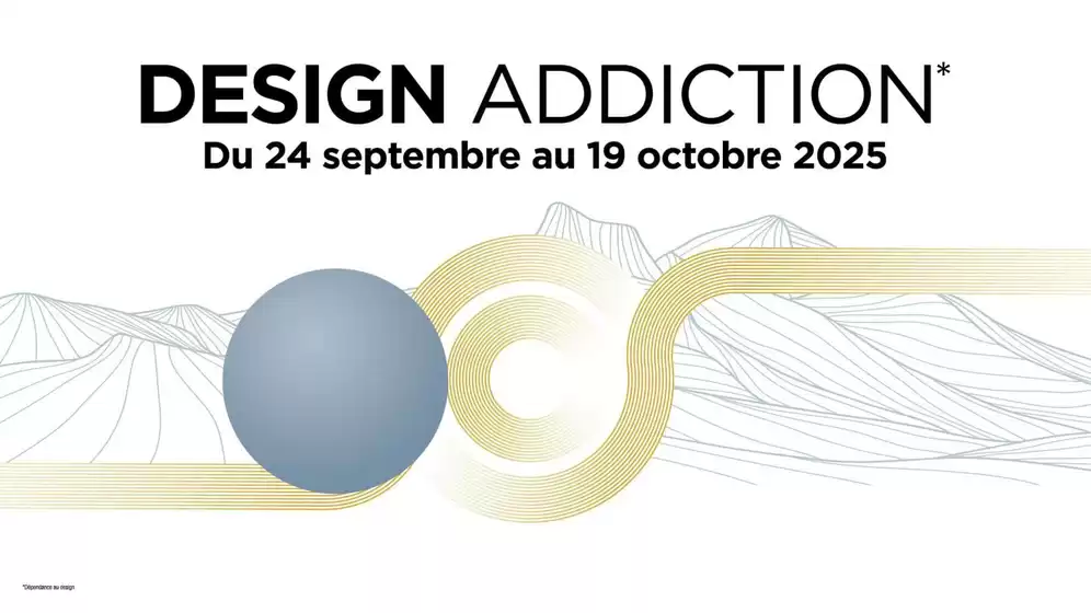Du 24 septembre au 19 octobre, profitez de promotions exclusives sur nos canapés et meubles design