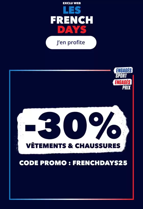 Les French Days, -30% avec le code FRENCHDAY25