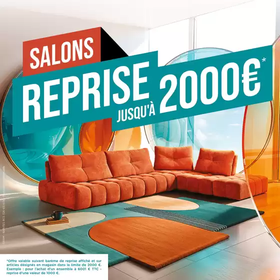 C’est le moment idéal : nous reprenons votre ancien canapé jusqu’à 2000€* pour l’achat du nouveau modèle de vos rêves.