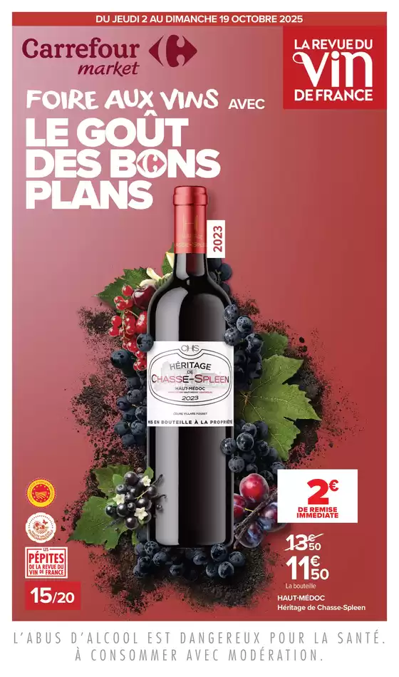 Catalogue Carrefour Drive à Colomiers | LA FOIRE AUX VINS, LE GOÛT DES BONS PLANS | 2025-10-02T00:00:00.000Z - 2025-10-19T00:00:00.000Z