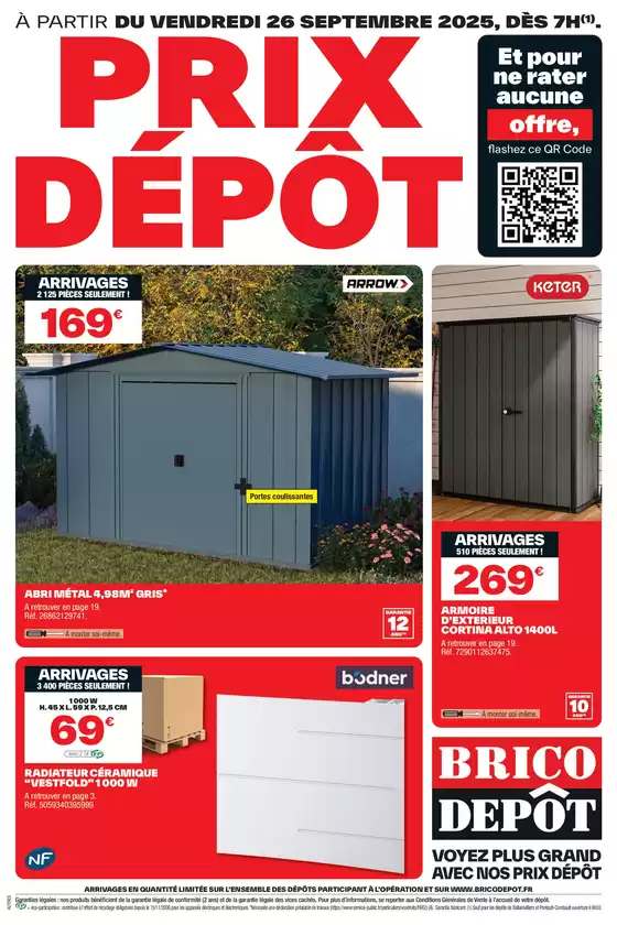 Catalogue Brico Dépôt à Saint-Avold | Les arrivages Brico Dépôt ! | 2025-09-26T00:00:00.000Z - 2025-10-09T00:00:00.000Z