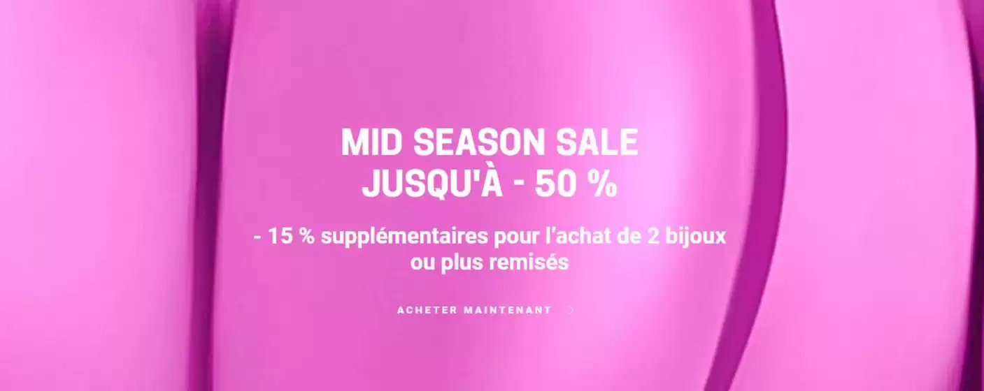 - 15 % supplémentaires pour l’achat de 2 bijoux ou plus remisés