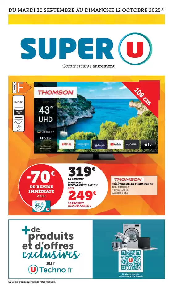 Catalogue Super U à Gueugnon | Catalogue SUPER U | 2025-09-30T00:00:00.000Z - 2025-10-12T00:00:00.000Z