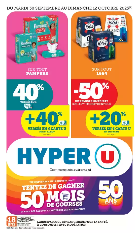 Catalogue Hyper U à Olonne-sur-Mer | Quinzaine Commerçante | 2025-09-30T00:00:00.000Z - 2025-10-12T00:00:00.000Z