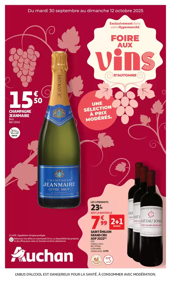Catalogue Auchan Hypermarché à Ruaudin | Foire aux Vins d'Automne  | 2025-09-30T00:00:00.000Z - 2025-10-12T00:00:00.000Z