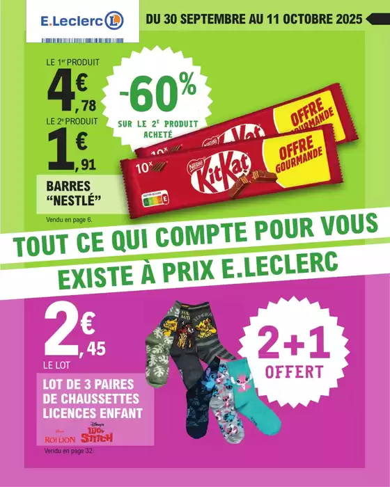 Catalogue E.Leclerc à Château-du-Loir | DEPENSER MOINS 20 | 2025-09-30T00:00:00.000Z - 2025-10-11T00:00:00.000Z