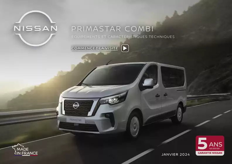 Catalogue Nissan à  | Equipements et Tarifs Primastar Combi | 2025-09-29T00:00:00.000Z - 2026-09-29T00:00:00.000Z