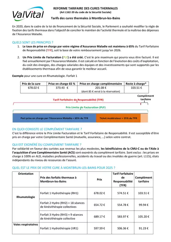 Réforme tarifaire Montbrun-les-Bains