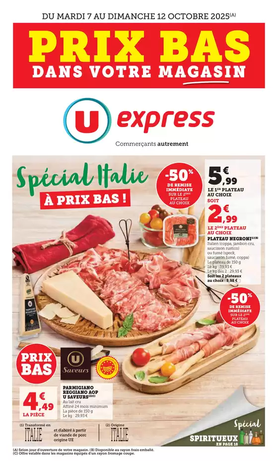 Catalogue U Express à Cérilly (Allier) | Opération Italie / Spiritueux | 2025-10-07T00:00:00.000Z - 2025-10-12T00:00:00.000Z
