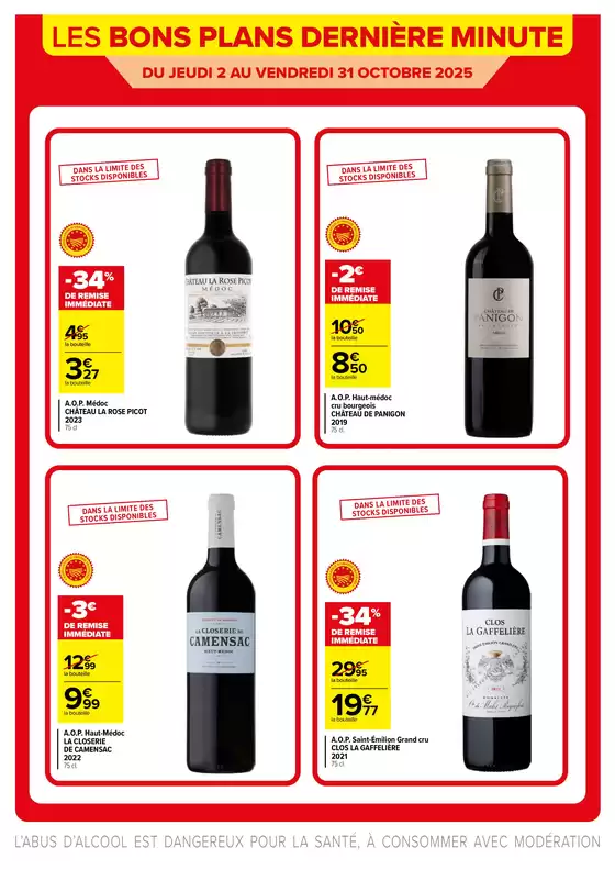 LES BONS PLANS VINS A SAISIR DANS VOTRE MARKET
