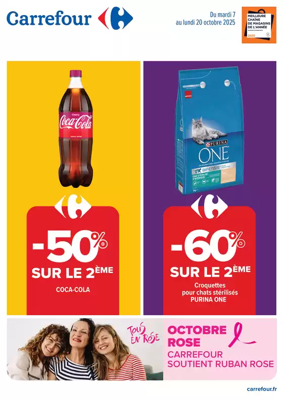 CARREFOUR SOUTIENT RUBAN ROSE