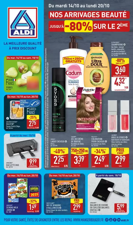 Catalogue Aldi à Lons | Nos arivages beauté | 2025-10-14T00:00:00.000Z - 2025-10-20T00:00:00.000Z
