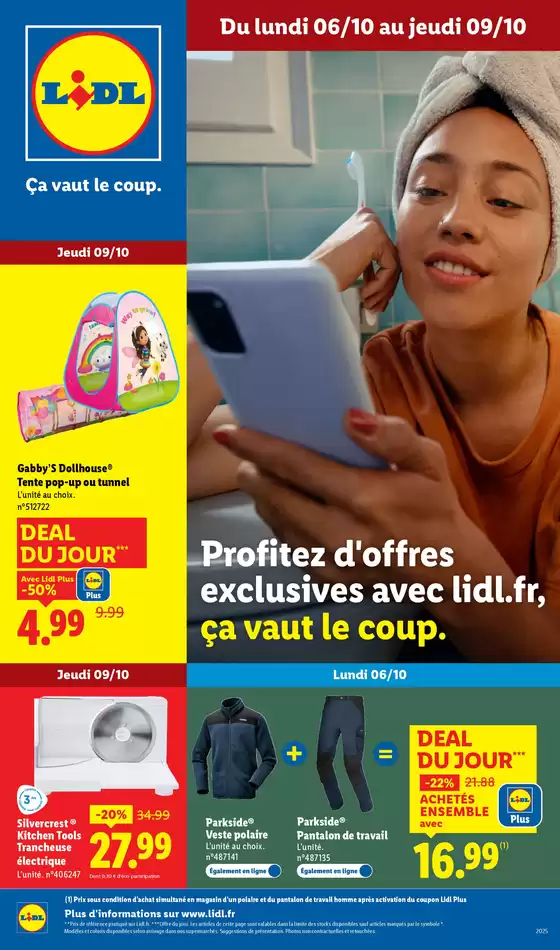 Catalogue Lidl à Alençon | Profitez d'offres exclusives avec lidl.fr, ça vaut le coup. | 2025-10-06T00:00:00.000Z - 2025-10-09T00:00:00.000Z
