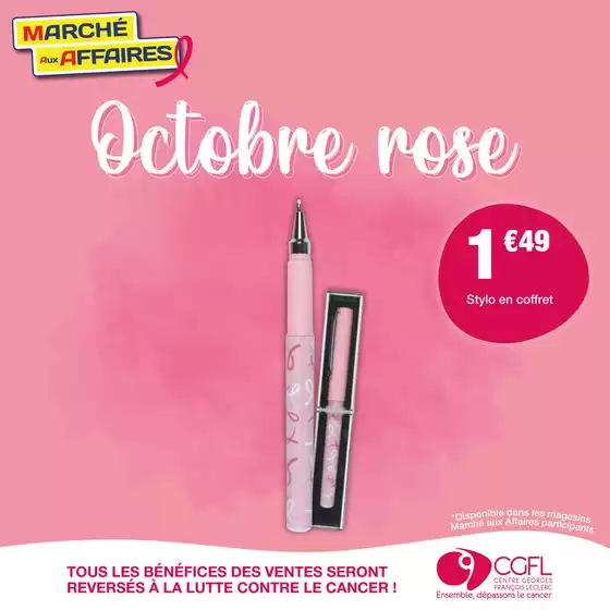Marché aux Affaires participe à Octobre Rose. 