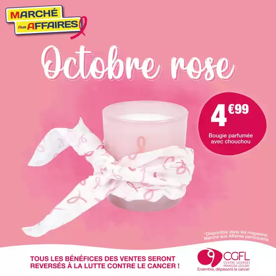 Marché aux Affaires participe à Octobre Rose. 