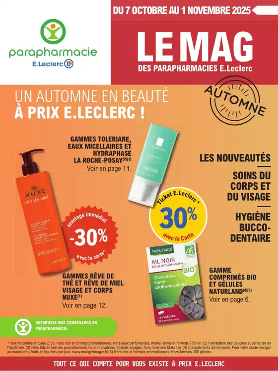 Catalogue E.Leclerc Parapharmacie à Laloubère | Magazine Automne | 2025-10-07T00:00:00.000Z - 2025-11-01T00:00:00.000Z