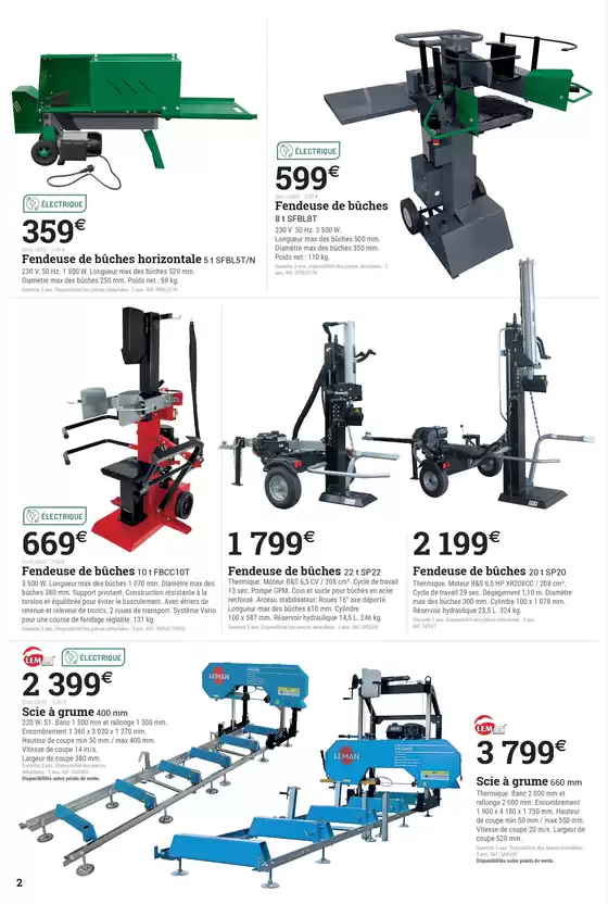 Catalogue spécial coupe du bois