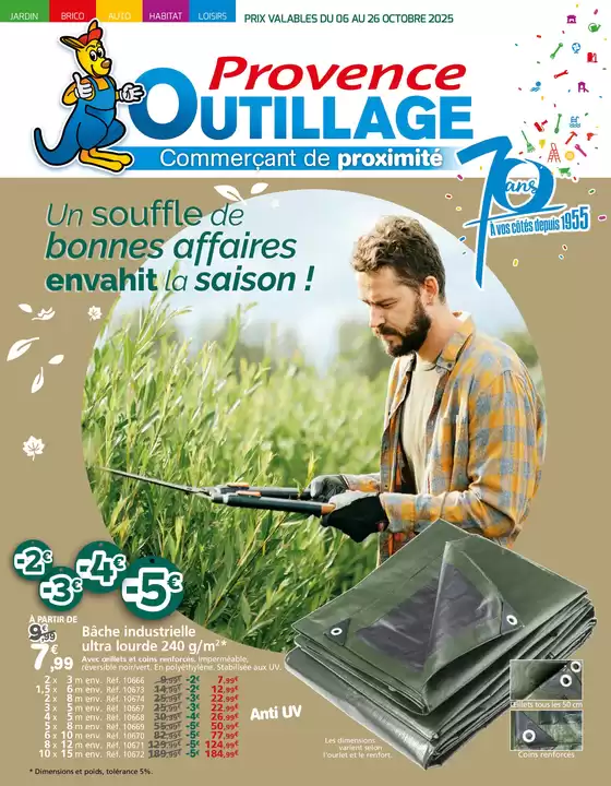 Catalogue Provence Outillage à Corcoué-sur-Logne | Catalogue Un souffle de bonnes affaires envahit la saison !Outillage | 2025-10-07T00:00:00.000Z - 2025-10-26T00:00:00.000Z