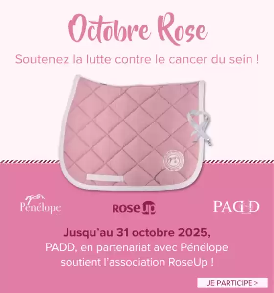 Catalogue Padd à Herblay | Octobre Rose : Tapis et Tour de cou Pénélope | 2025-10-07T00:00:00.000Z - 2025-10-31T00:00:00.000Z