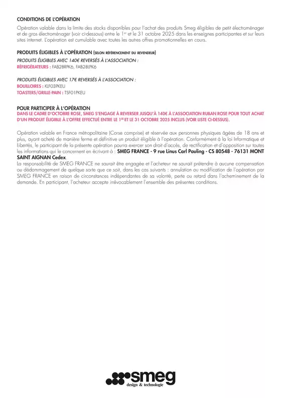 Jusqu'à 140€ reversés à l'association Ruban Rose