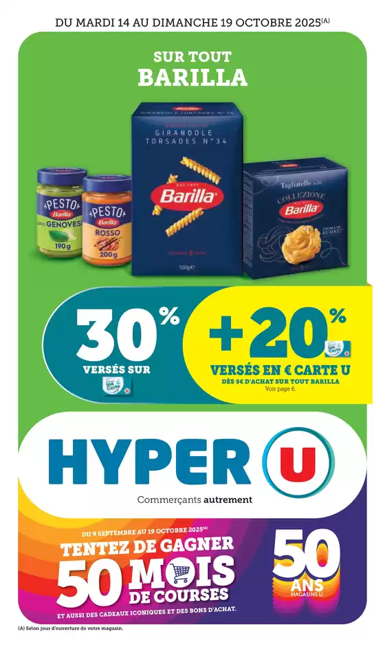 Catalogue Hyper U à Arbois | Quinzaine Commerçante | 2025-10-14T00:00:00.000Z - 2025-10-19T00:00:00.000Z
