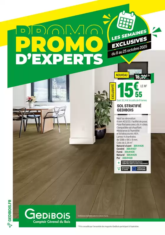 Catalogue Gédibois à Riedisheim | Promos d'experts | 2025-10-08T00:00:00.000Z - 2025-10-25T00:00:00.000Z