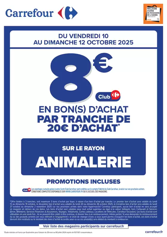 Catalogue Carrefour Drive à Dury (Somme) | OPÉRATION BON(S) D’ACHAT ANIMALERIE | 2025-10-10T00:00:00.000Z - 2025-10-12T00:00:00.000Z