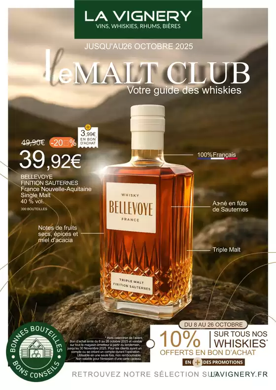 Catalogue La Vignery à Saint-Rambert-en-Bugey | Le Malt Club | 2025-10-10T00:00:00.000Z - 2025-10-26T00:00:00.000Z