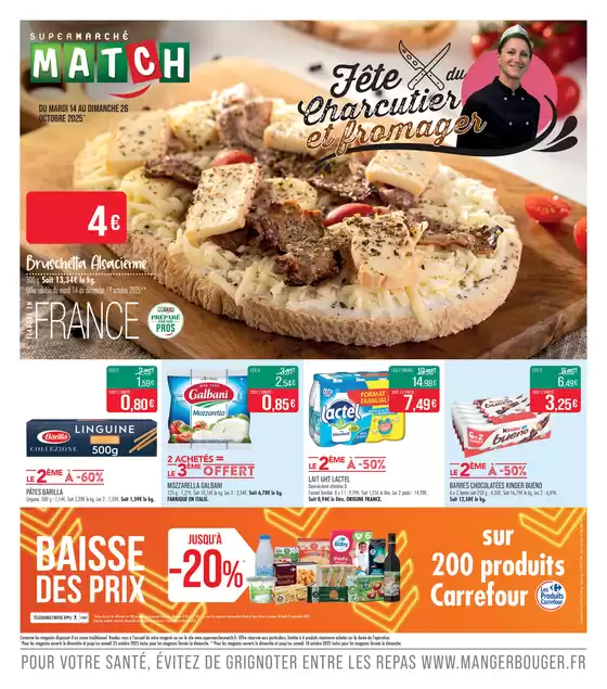 Catalogue Supermarché Match à Saintes | Fête du Charcutier et fromager | 2025-10-13T00:00:00.000Z - 2025-10-26T00:00:00.000Z