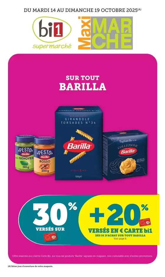 Catalogue Maximarché à Saintes | Sur tout BARILLA | 2025-10-13T00:00:00.000Z - 2025-10-19T00:00:00.000Z