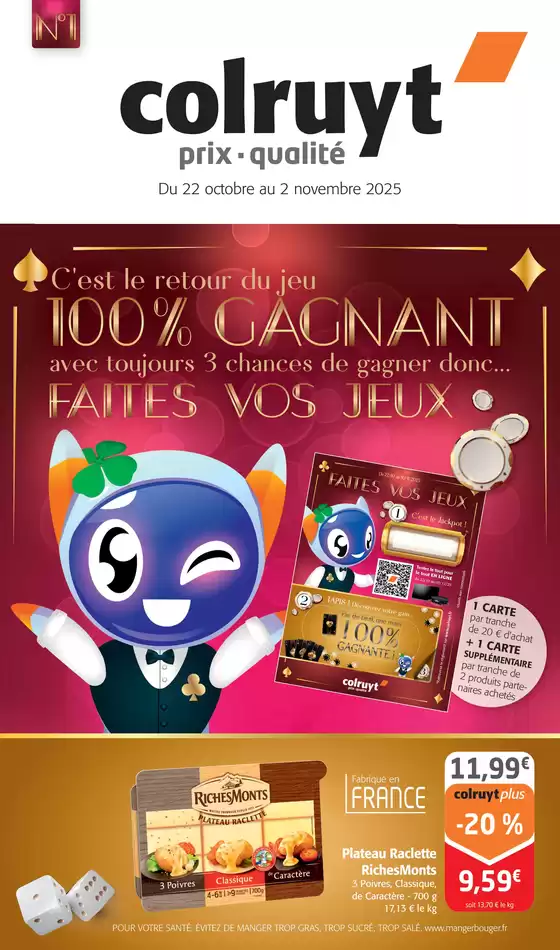 Catalogue Colruyt à Lille | Faites vos Jeux | 2025-10-22T00:00:00.000Z - 2025-11-02T00:00:00.000Z