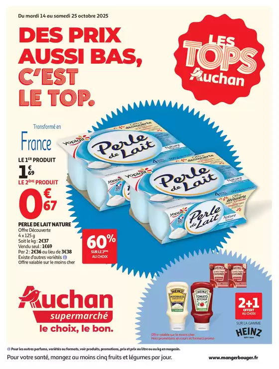 Catalogue Auchan Supermarché à Cergy-Pontoise | Des prix aussi bas, c'est le top dans votre super | 2025-10-14T00:00:00.000Z - 2025-10-25T00:00:00.000Z