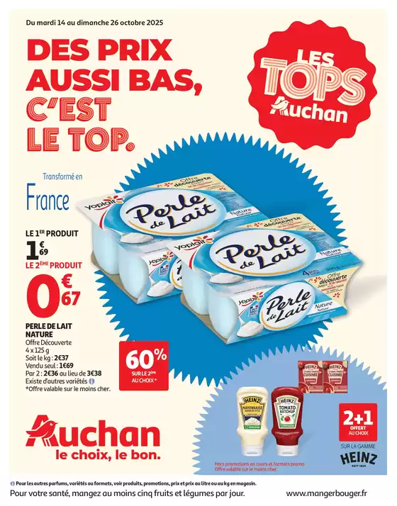 Catalogue Auchan Hypermarché à Cergy-Pontoise | Des prix aussi bas, c'est le top | 2025-10-14T00:00:00.000Z - 2025-10-26T00:00:00.000Z
