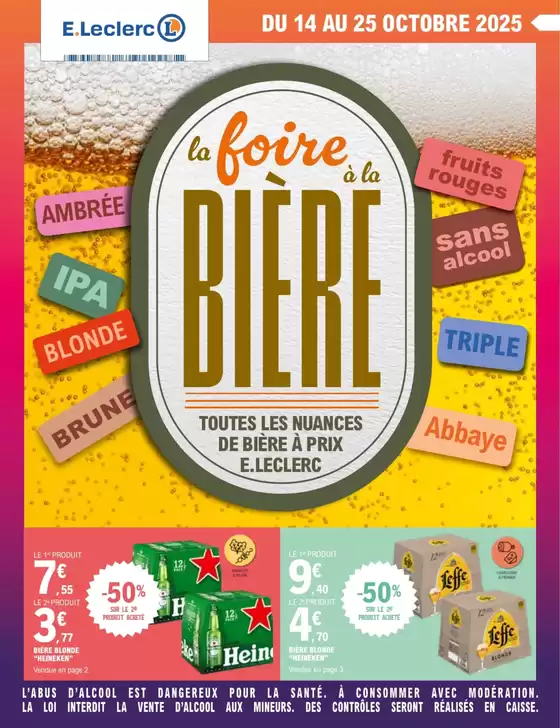 Catalogue E.Leclerc à Autun | FOIRE A LA BIERE - MIXTE | 2025-10-14T00:00:00.000Z - 2025-10-25T00:00:00.000Z
