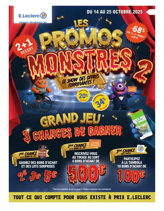 Catalogue E.Leclerc | PROMOS MONSTRES 2 | 2025-10-14T00:00:00.000Z - 2025-10-25T00:00:00.000Z