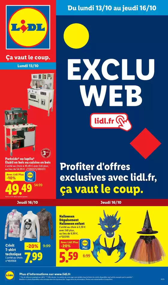 Catalogue Lidl | Profiter d'offres exclusives avec lidl.fr, ça vaut le coup | 2025-10-14T00:00:00.000Z - 2025-10-16T00:00:00.000Z