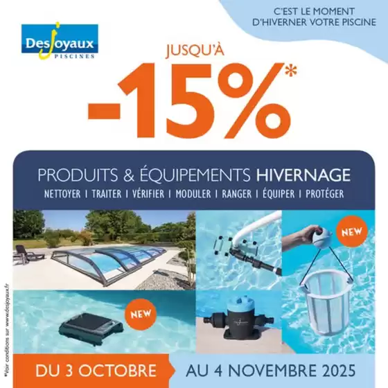 Catalogue Desjoyaux à Cambrai | Jusqu'à -15% | 2025-10-14T00:00:00.000Z - 2025-11-04T00:00:00.000Z