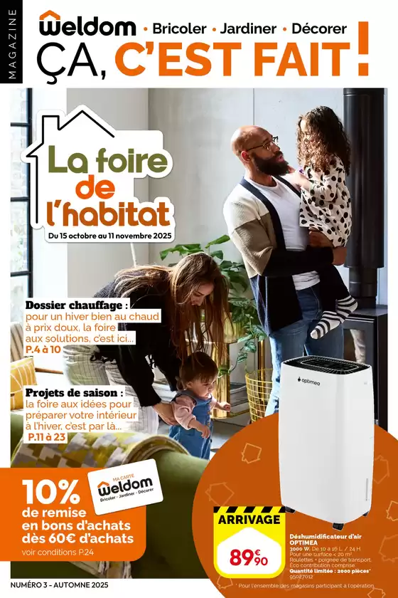 Catalogue Weldom à Amiens | La foire de l’habitat | 2025-10-14T00:00:00.000Z - 2025-11-11T00:00:00.000Z