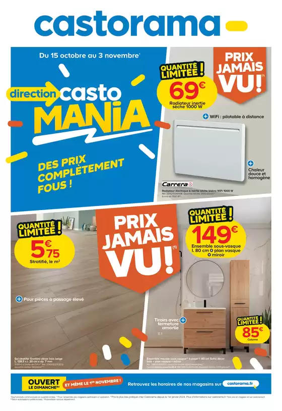 Catalogue Castorama à Lorris | Des prix complètement fous ! | 2025-10-15T00:00:00.000Z - 2025-11-03T00:00:00.000Z
