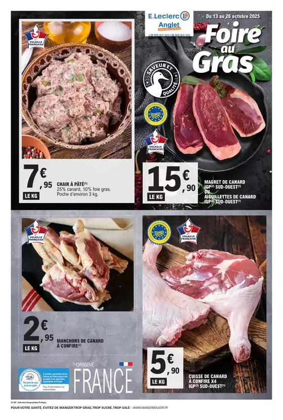 Catalogue E.Leclerc à Grenoble | FOIRE AU GRAS | 2025-10-14T00:00:00.000Z - 2025-10-26T00:00:00.000Z