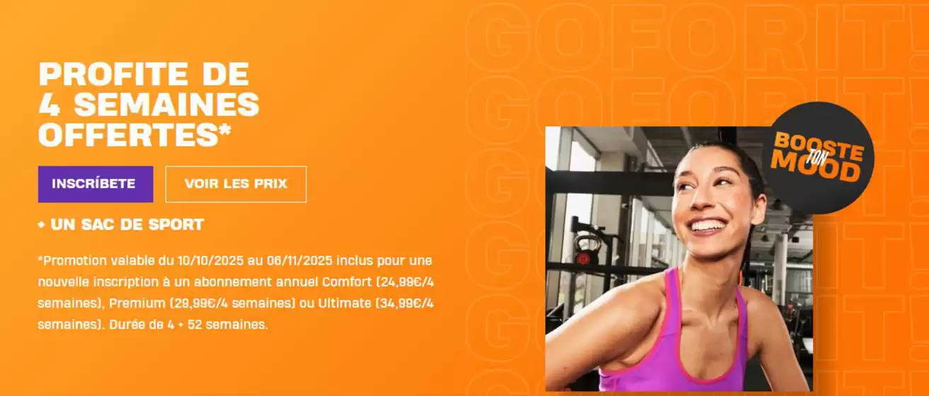 Catalogue Basic Fit à Mignaloux-Beauvoir | Profite de 4 semaines offertes | 2025-10-15T00:00:00.000Z - 2025-11-06T00:00:00.000Z
