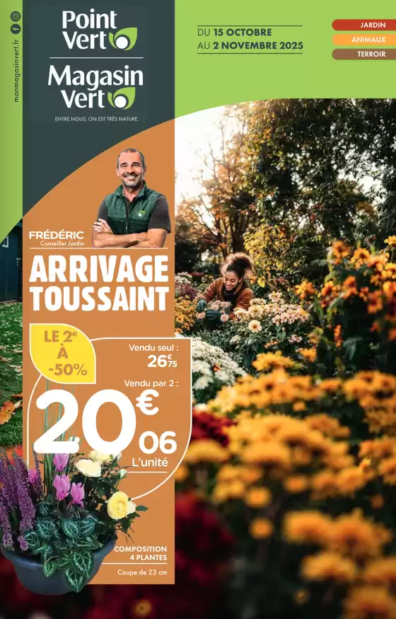 Catalogue Point Vert à Toulouges | ARRIVAGE TOUSSAINT | 2025-10-15T00:00:00.000Z - 2025-11-02T00:00:00.000Z